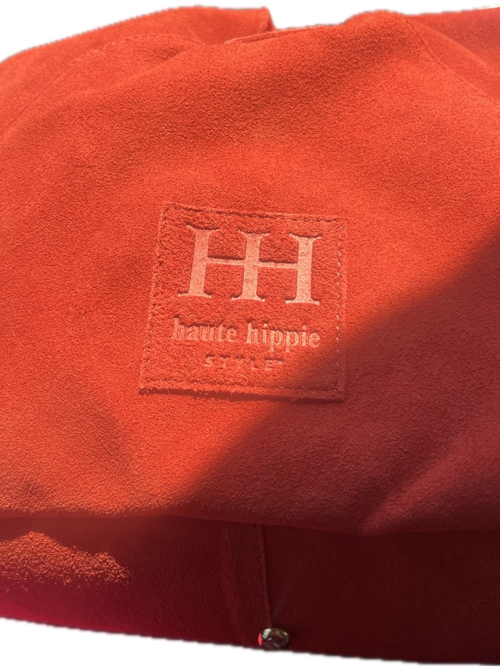 Haute Hippie Kids Bright Orange Suede-Look Jacket